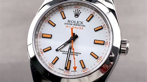 rolex milgauss white review|rolex milgauss watchfinder.